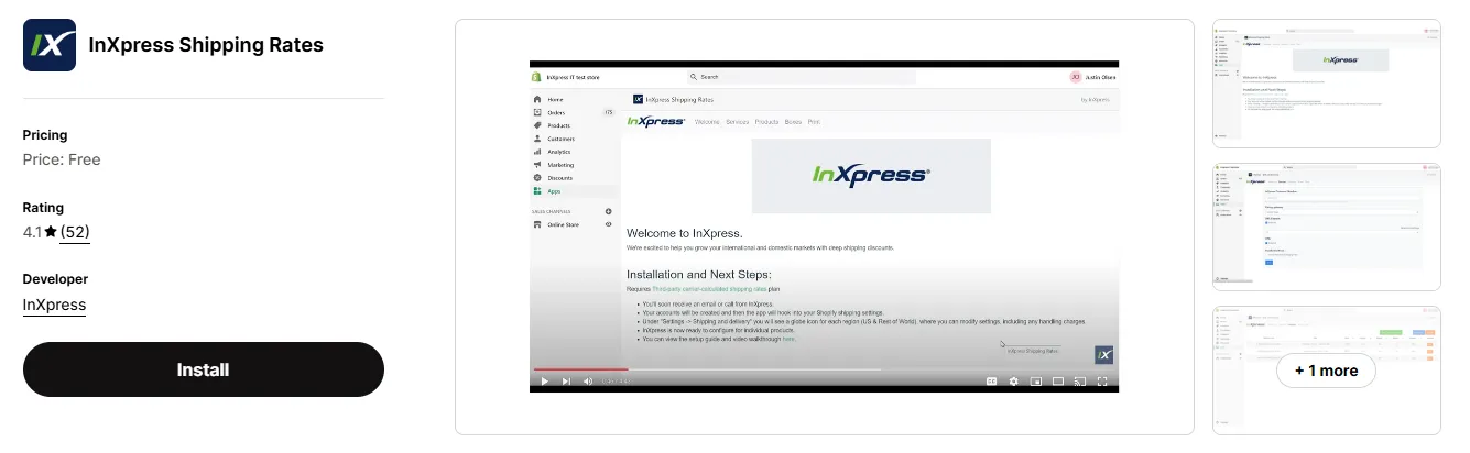 16. InXpress Shipping Rates